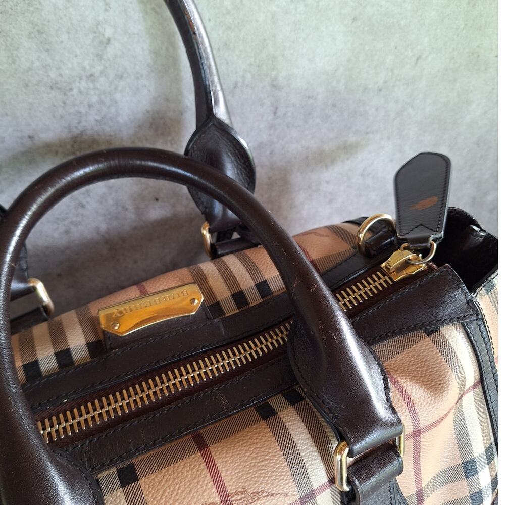 Burberry Haymarket Check Gladstone Bag crossbody satchel novacheck plaid cream - Picture 10 of 16